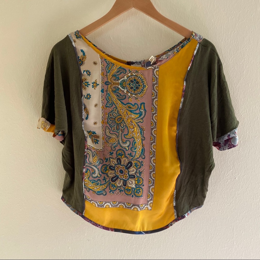 Anthropologie Tiny Patchwork Blouse - image 1